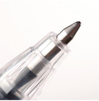 简约线条纯透明杆0.7mm子弹配RS14系列芯中性笔