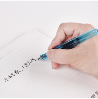 透明正姿练字书法换墨囊EF型礼盒套装钢笔(G-6708T)