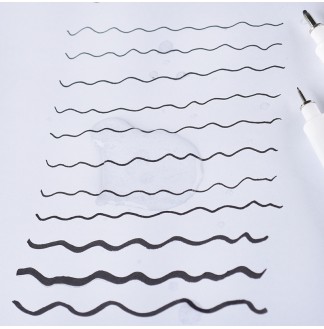 防水绘图勾线笔12种线幅套装绘图(G-0990T)