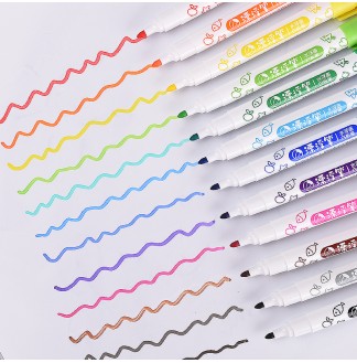 漂浮笔水浮画12色套装可擦白板笔