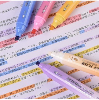 双头闪光可擦5mm大容量6色荧光笔